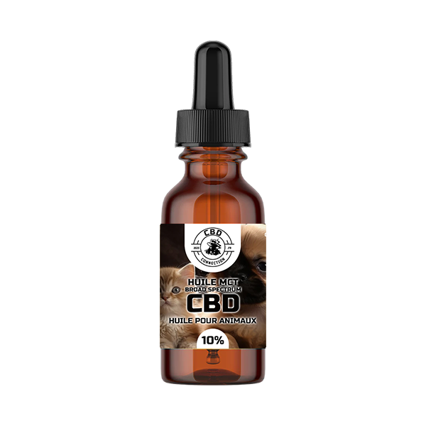 Huile MCT au CBD 10% Full Spectrum – Spéciale chien & chat