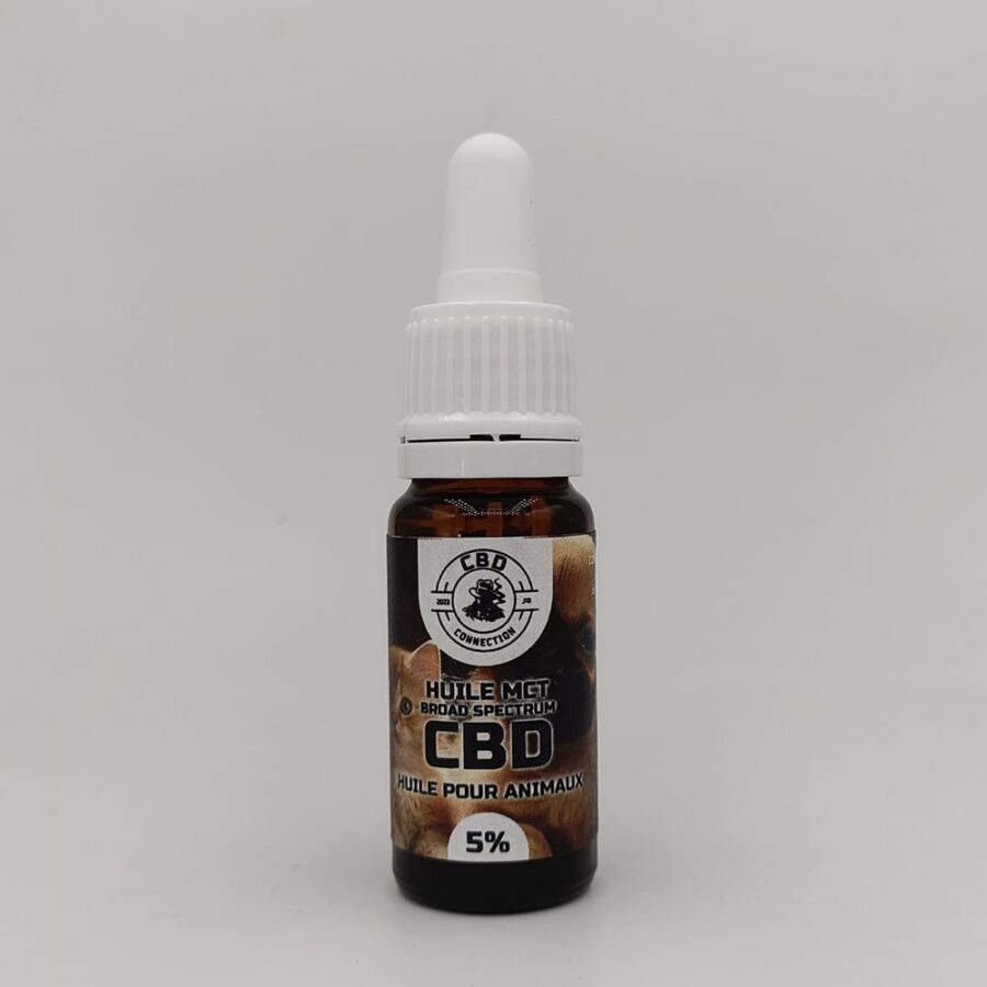 Huile MCT au CBD 5% Full Spectrum – Spéciale chien & chat