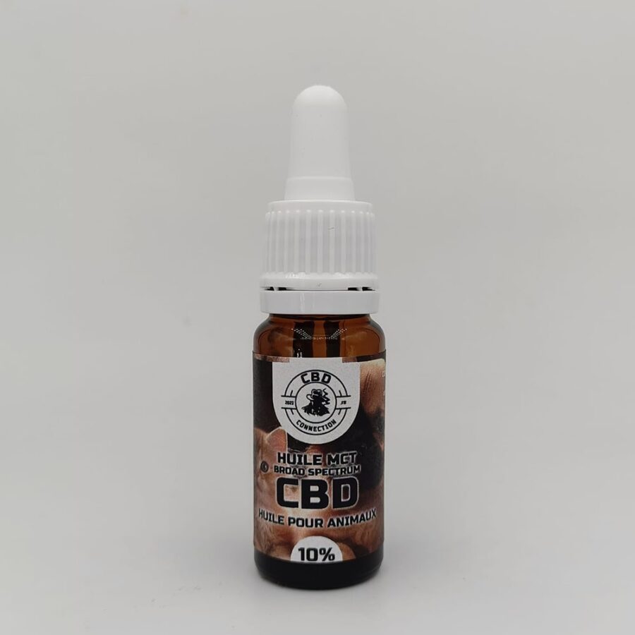Huile MCT au CBD 10% Full Spectrum – Spéciale chien & chat